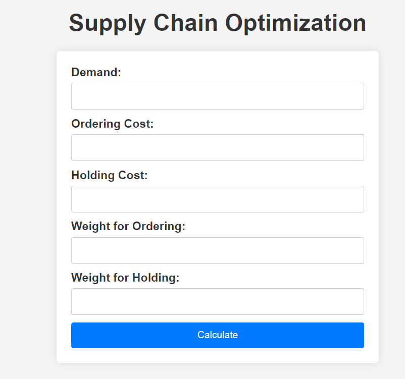 Supplychain Optimisation